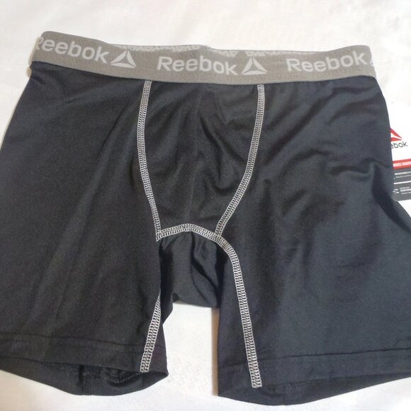 Reebok Mens Medium Black Performance Boxer Briefs Underwear NWT - Picture 2 of 2